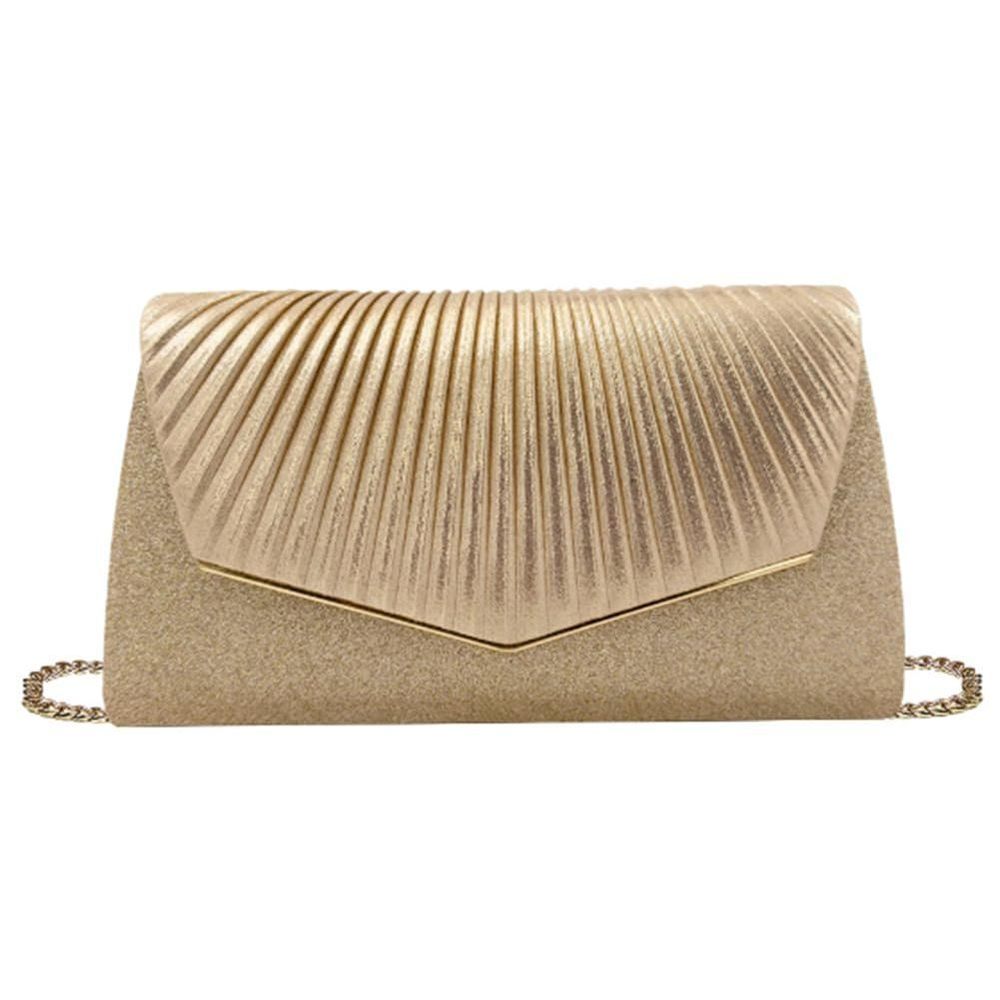 Chic 2025 Shiny Clutch with Chain – Elegant Party Evening Purse